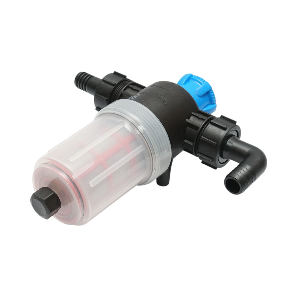 Filtru erbicidator transparent cu 2 site si valva autocuratare, racord 25mm